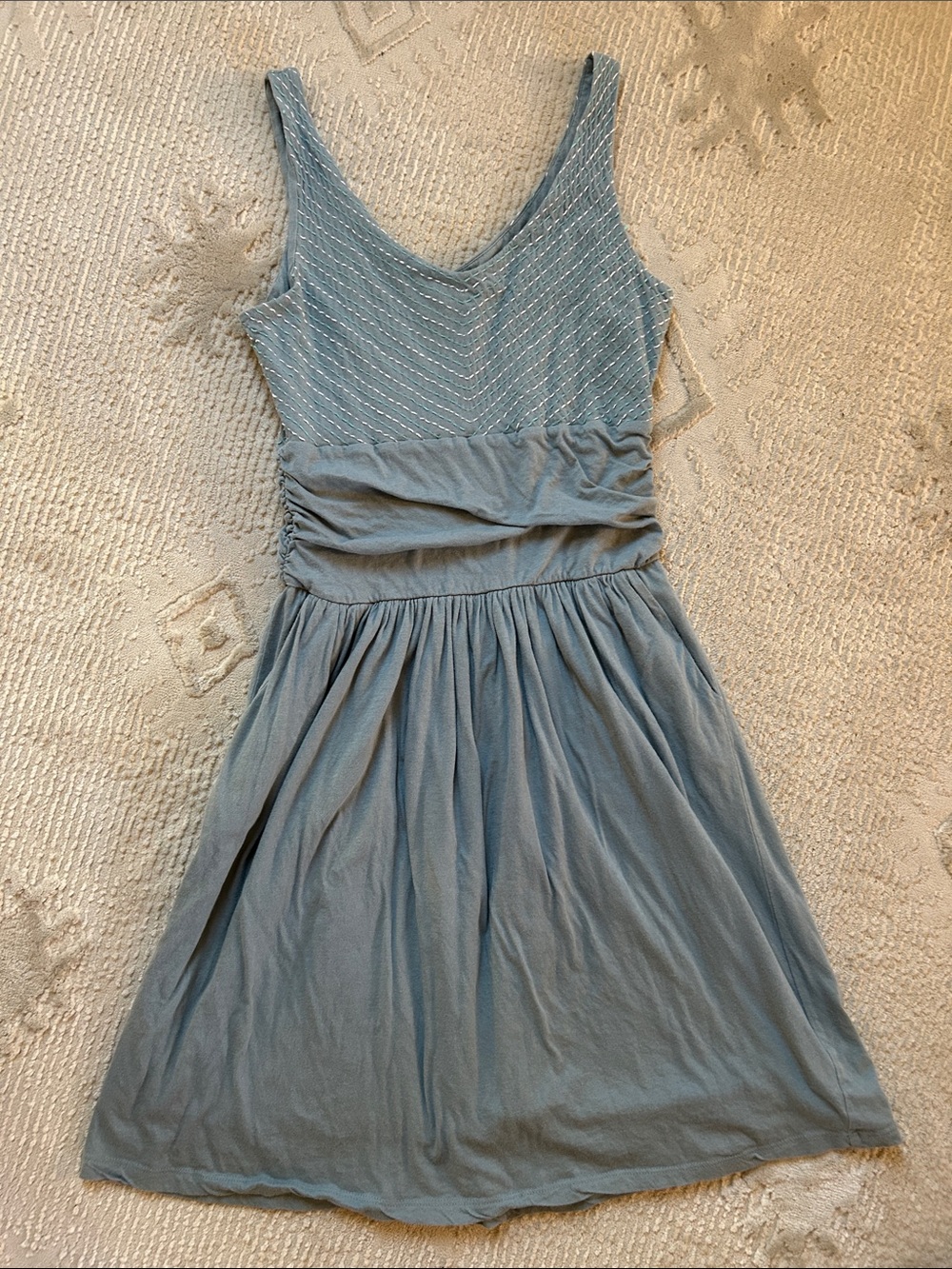 Synergy Organic Clothing Light Blue Sleeveless Knit Mini Dress size small
